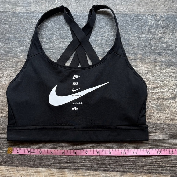 Nike Black Sports Bra with Racerback and Moisture-Wicking Fabric Sz S - Picture 6 of 12
